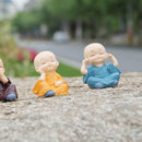 4x Small Ornaments Four Are Not Young Monks Shaolin Kungfu Kid Car Orn FDO