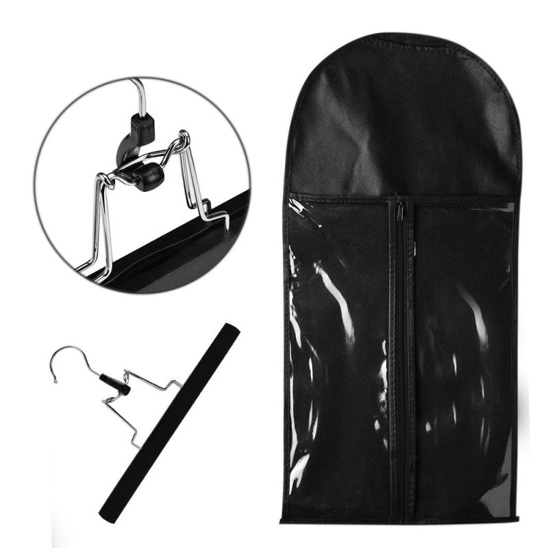 Portable storage bag dust-proof Durable Polyester zipper suit bag wig hang CVD