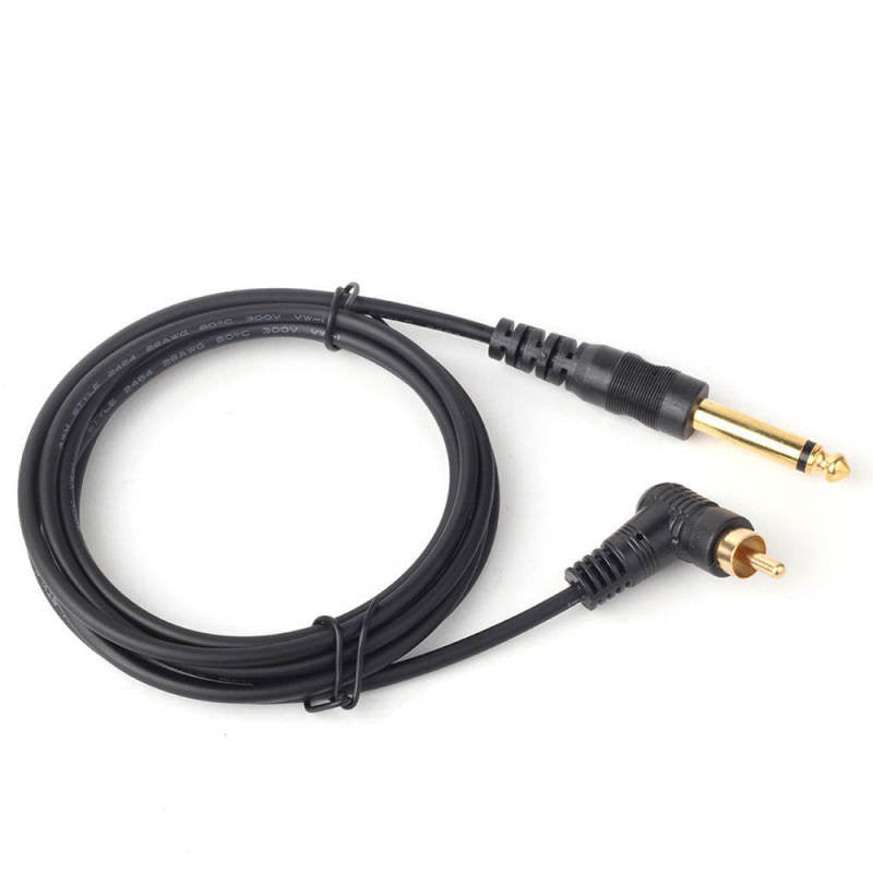 1 pcs Tattoo RCA Clip Cord for Tattoo Machine Flexible 1.8M Black YIX GUZ XLF