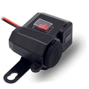 Motorcycle Cigarette Lighter Socket Outlet Dual USB Charger LED Voltmeter PBX