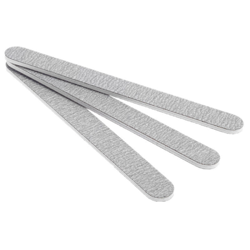 50 x Nail Files 100/180 Grey Round Double Side Grit Nail Art Tools Manicure BLN