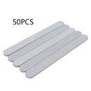 50 x Nail Files 100/180 Grey Round Double Side Grit Nail Art Tools Manicure BLN