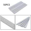 50 x Nail Files 100/180 Grey Round Double Side Grit Nail Art Tools Manicure