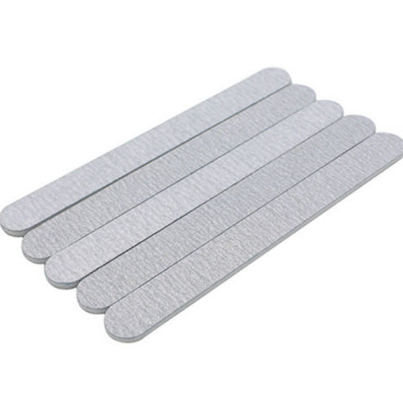 50 x Nail Files 100/180 Grey Round Double Side Grit Nail Art Tools Manicure