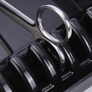 Hair Scissors Holder Rack Salon Barber Shears Stand Storage Tray Case Black gfd