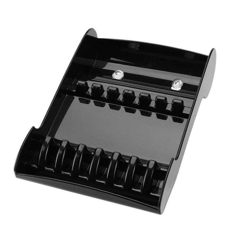 Hair Scissors Holder Rack Salon Barber Shears Stand Storage Tray Case Black gfd