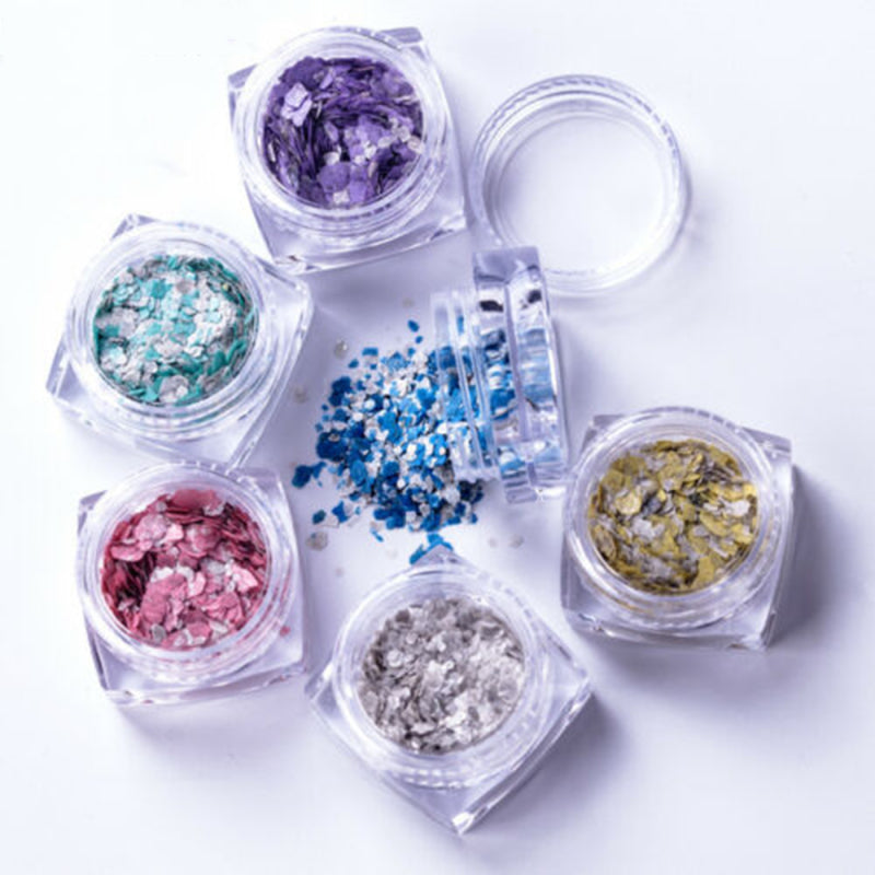 Nail Art Glitter Marble Dust For UV GEL Acrylic Powder Sequin Decor XBO