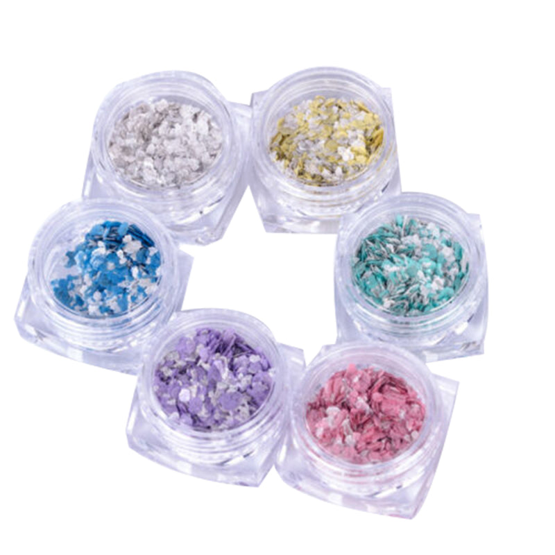 Nail Art Glitter Marble Dust For UV GEL Acrylic Powder Sequin Decor XBO