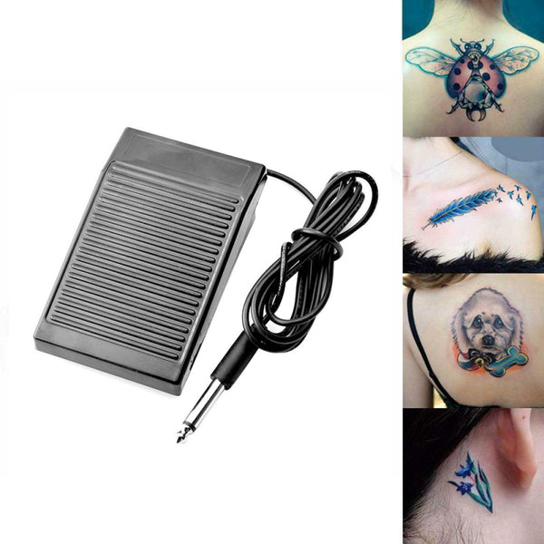 Black Non-Slip Tattoo Foot Pedal Gun Machine Power Supply Foot Switch NNL