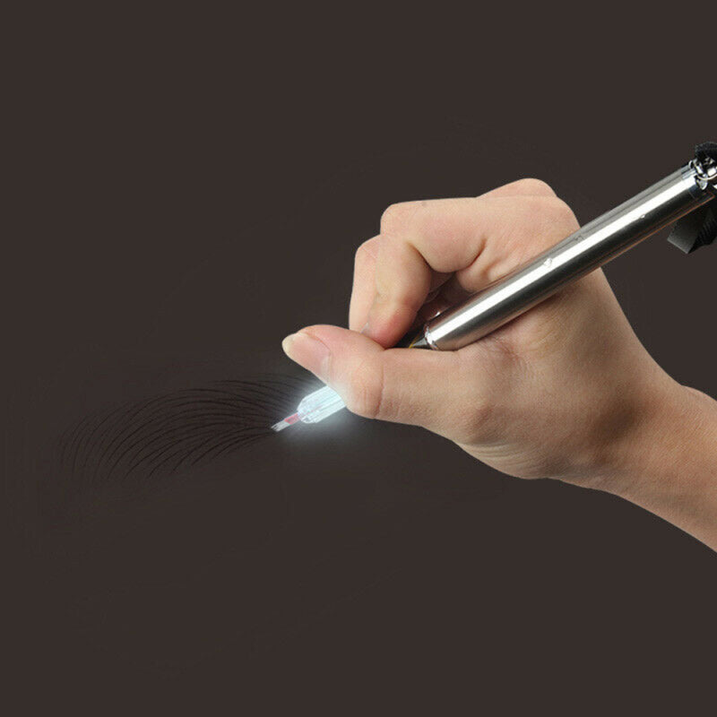 LED Light Makeup Manual Tattoo Pen Microblading Permanent Eyebrow Tool ZMA