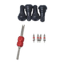 Tyre Valve Core Remover Removal Tool Key+ 4 Valve Cores +Cap for Car Repair VUZ