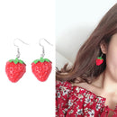 Lovely Red-Strawberry Dangle Earrings Plant Inspired Gifts Idea Korean Style