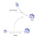 8x Sexy Flexible Navel Belly Button Pregnant Maternity Barbell Ring Body Jewelry
