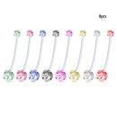 8x Sexy Flexible Navel Belly Button Pregnant Maternity Barbell Ring Body Jewelry
