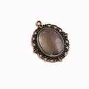30Pcs Oval Pendant Trays Bezel with Dome Glass Cabochon for DIY Jewelry Making