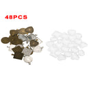 48-Pieces 24pcs Pendant Trays Base Cabochon Settings Jewelry Making DIY bv
