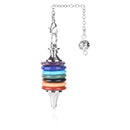 Natural Stone Crystal Pendulum Healing Chakra Wicca Dowsing Reiki Penda NDI