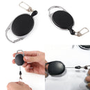 Retractable Recoil Key Ring Key chain Pull Chain Retractor Card Holder Belt Clip