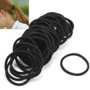 Lot 50pcs Lady Black Elastic Hair Ties Band Ropes Ring Ponytail Holder Accessies