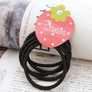 Lot 50pcs Lady Black Elastic Hair Ties Band Ropes Ring Ponytail Holder Accessies