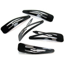 20Pcs Women Girls Kids Black Metal Hair Snap Clips Barrettes Accessorie LFJ