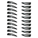 20Pcs Women Girls Kids Black Metal Hair Snap Clips Barrettes Accessorie LFJ