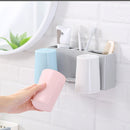 Wall Mounted Toothbrush Holder Cup Box Toothpaste Holder Bathroom Organise WCP