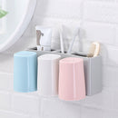 Wall Mounted Toothbrush Holder Cup Box Toothpaste Holder Bathroom Organise WCP