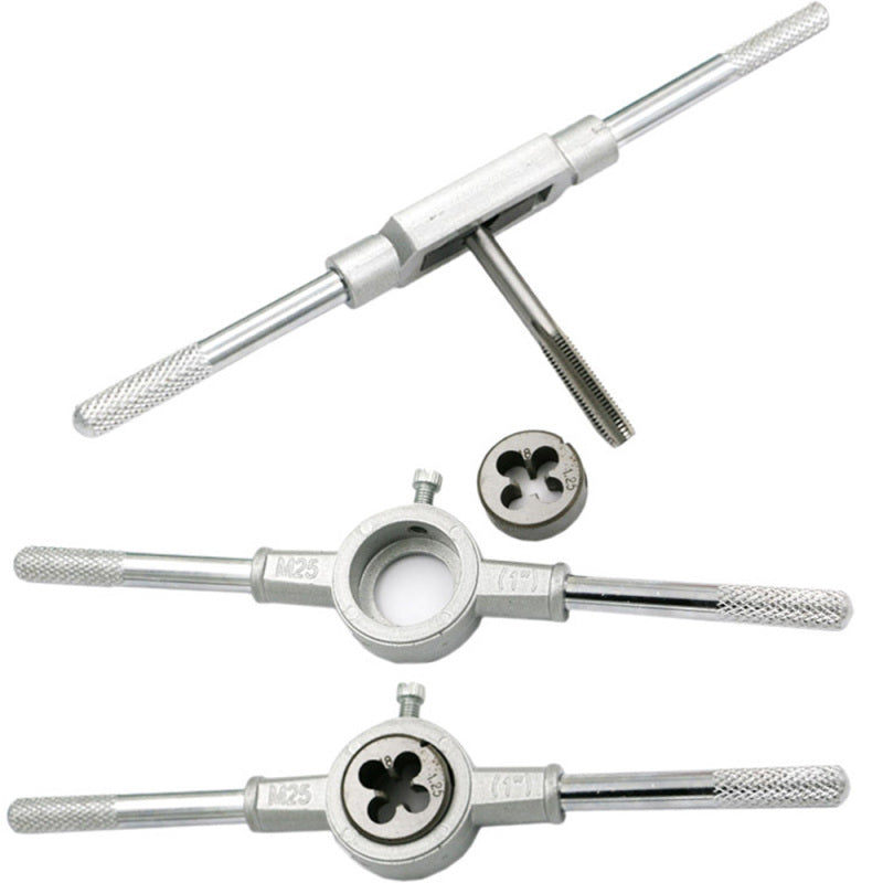 12x Adjustable Metric Tap Die Set Tapping Wrench Hand Threading Kit with C UWY