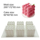 Stereo Cube Border Silicone Fondant Cake Decor Chocolate Baking Mould