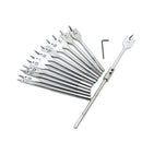 15pcs Full Steel Hex Shank Spade Flat Wood Drill Bit Set for Metal 6-25 ZEY