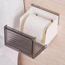 Wall Plastic Toilet Paper Holder Roll Tissue Box w/ Phone Holder Sucker xcd SVU