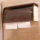 Wall Plastic Toilet Paper Holder Roll Tissue Box w/ Phone Holder Sucker XCD