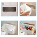 1x Holder Wall Mounted Kitchen Caster Storage Shelf Kitchen Sucker Rack Bathroom