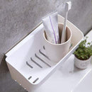Holder Wall Mounted Kitchen Caster Storage Shelf Kitchen Sucker Rack Bathroom YM
