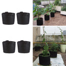 4 Pcs T4U 5-Gallon Grow Bags Woven Fabric Planting Bags With Sturdy Handl QIM