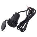 12V Black Motorcycle Mobile Phone USB Charger Power Adaptor Socket Wate PCY