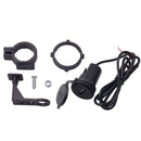12V Black Motorcycle Mobile Phone USB Charger Power Adaptor Socket Wate PCY