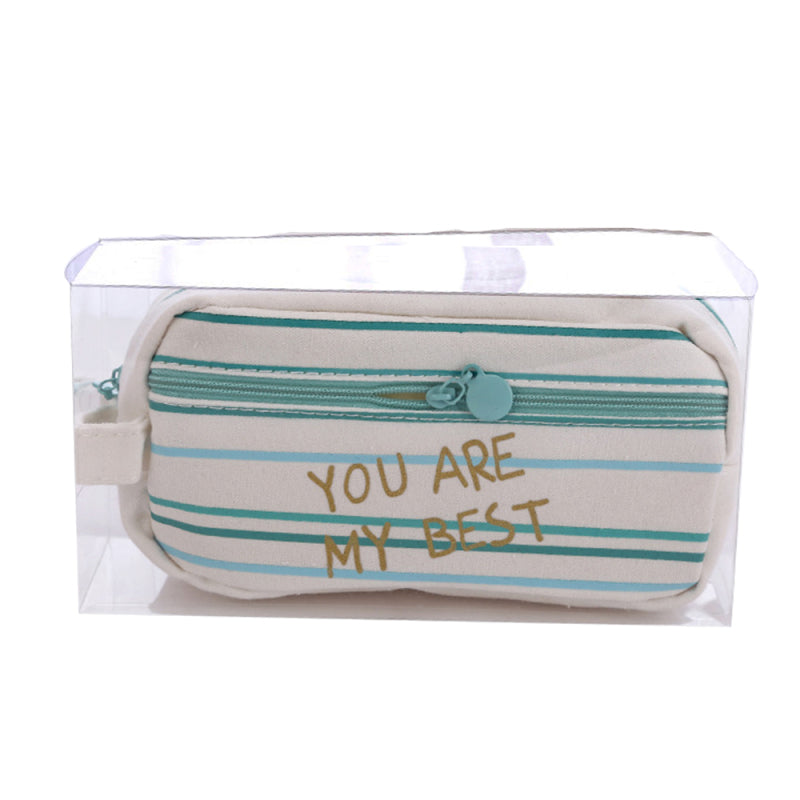 Function School Pencil Case & Bags Large Capacity Canvas Bag Pen Zipper KMM