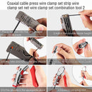 Coaxial Compression Connector Stripper Crimper Tool For RG6 RG59 Coax C PPO