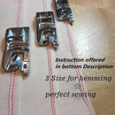 4pcs/set Narrow Rolled Hem Foot Sewing Machine Hemmer Presser Foot 3/4/6mm 2019