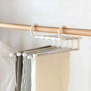 Multi-functional Pants Rack Shelves 5 in 1 Stainless Steel Magic White Hanger