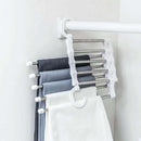 Multi-functional Pants Rack Shelves 5 in 1 Stainless Steel Magic White Hanger