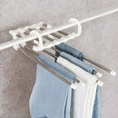 Multi-functional Pants Rack Shelves 5 in 1 Stainless Steel Magic White Hanger