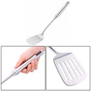 Stainless Steel Flat Fish Slice Frying Spatula Leaky Shovel for Kitchen SFZ