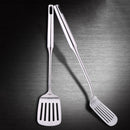 Stainless Steel Flat Fish Slice Frying Spatula Leaky Shovel for Kitchen SFZ
