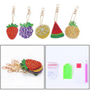 5pcs DIY Full Drill Diamond Painting Key Chain Keychain Key Ring Handmade Gift g
