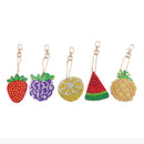 5pcs DIY Full Drill Diamond Painting Key Chain Keychain Key Ring Handmade Gift g