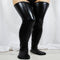 Fashion Womens Sexy Long Socks Thigh High Stockings Faux Leather Club-wear