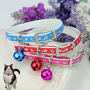 Adjustable Reflective Breakaway Nylon Cat Safety Collar with Bell for Cat Kitten